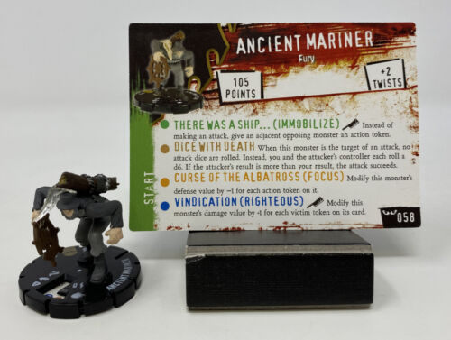 Loose Horrorclix Nightmares Single #058 Ancient Mariner with Card SUPER RARE - Afbeelding 1 van 3