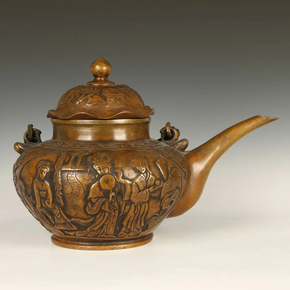 铜1900-1940 中国风茶壶| eBay