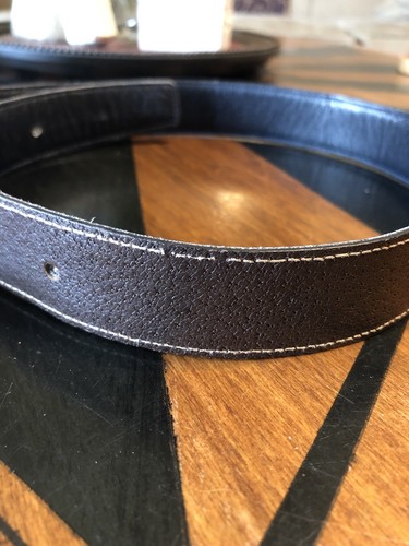 Authentic Vintage GUCCI Men's Reversible Gold Logo Flip Buckle Brown/Black 70s - Picture 14 of 21