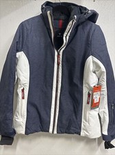 Fera Women’s Blue White Kendall Down Ski Jacket Winter Size 12 #y1a