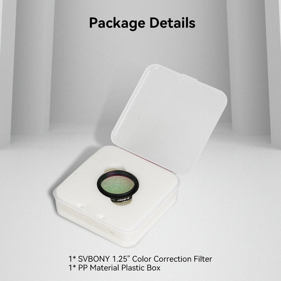 Filtro de corrección de color SVBONY SV231 1,25" para astrofotografía visual planetaria Foto 2 de 4