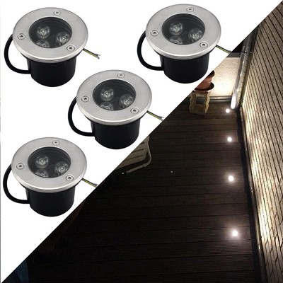4er Led Bodenstrahler Edelstahl Wegbeleuchtung Aussenstrahler Einbau Gartenlicht 602747055017 Ebay