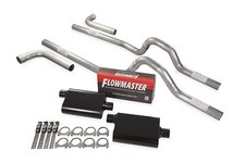 Dual Exhaust Kit 2.5 Flowmaster 40 Series Side Exit Fits 73-80 Gm Ck20 34 Ton