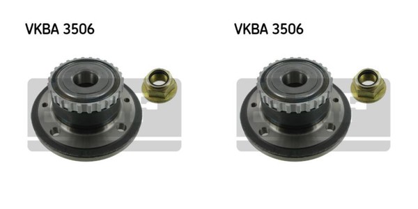 SKF 2X Radnabe Radlagersatz Hinterachse FüR Renault Kangoo KC0 1 FC0 1-image