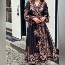 New ZIMMERMANN Waverly Wrap Midi Dress Size AU3 L