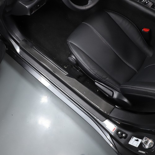 2PC Carbon Fiber Door Sill Scuff Plate Guard Panel Trim For Mazda MX-5 2016-2023 - Picture 8 of 20