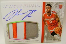 D'ANGELO RUSSELL RC /25 AUTO RELIC PANINI NATIONAL TREASURES BASKETBALL 2015