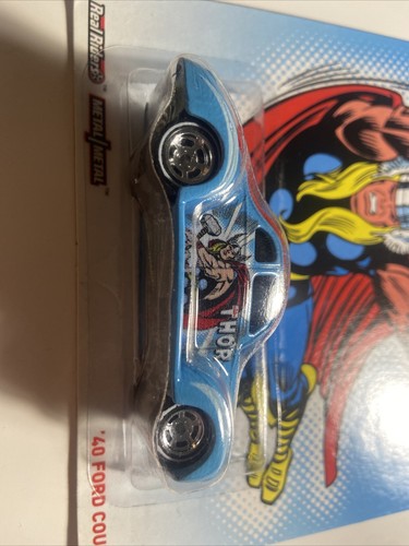 2014 Hot Wheels 'Marvel Real Riders - The Mighty Thor '40 Ford Coupe New - Picture 2 of 3