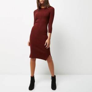 red long jumper dress