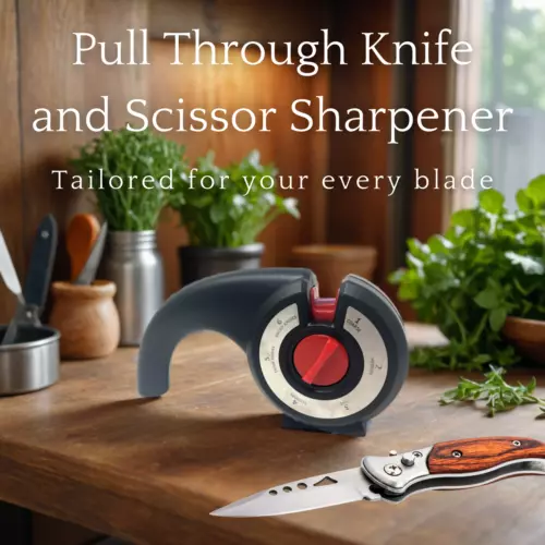 Cutlery Mania Knife Sharpening Tool, 6 in 1 Kitchen Knife and Scissor Sharpener