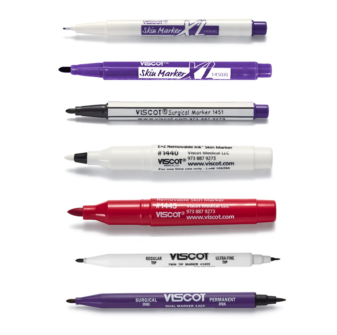 Viscot Surgical Skin Marker Pen Tattoo and Piercing Many Colours Nibs
