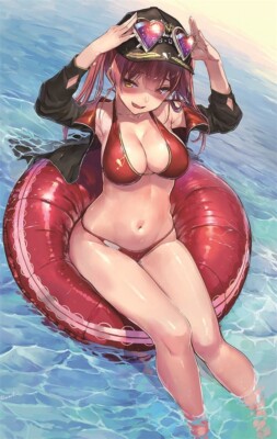 Hololive Houshou Marine Badeanzug B2 Wandteppich von Akasa Ai