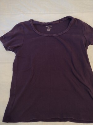 Comfy Plum-Colored White Stag Cotton Top, Size S (4-6)