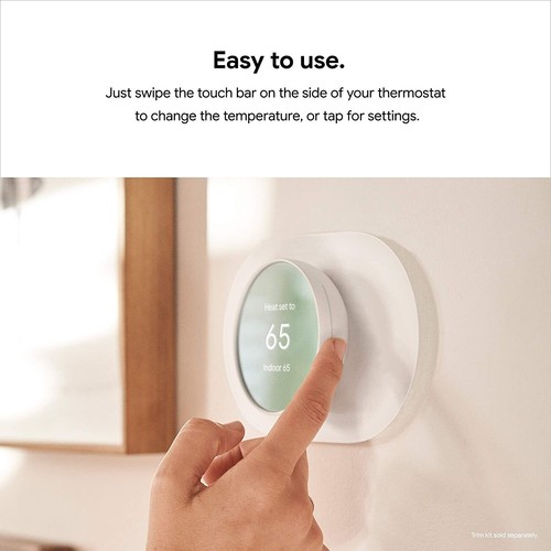 Google Nest G4CVZ Smart Thermostat Wifi - Snow White (GA01334) NEW™ - Picture 9 of 11