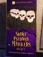 Lighted Skull Pathway Markers (set Of 5) End To End Wiring Lighted Skull Pathway Markers (set Of 5) End To End Wiring