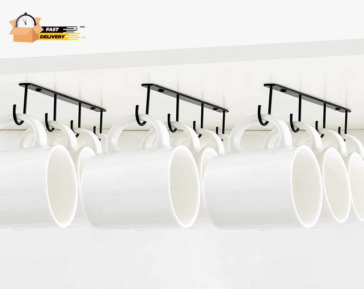 under Cabinet Mug Hanger Set of 3 Metal Mug Hooks Coffee Cup Holder With