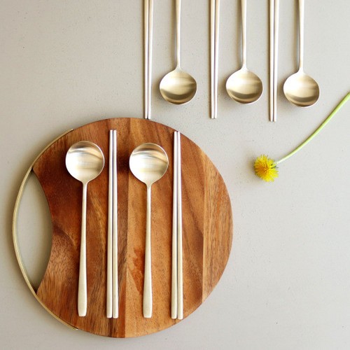 Notdam-Korean-Handmade-Brassware-Yugi-Moon-Spoon-Chopsticks-5Set-Royal-Cuisine