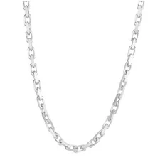 Sterling Silver Polished 5mm French Cable Chain Necklace, Lobster Clasp