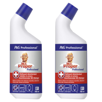 2 x Mr. Proper Professional Desinfizierender WC-Reiniger 750ml