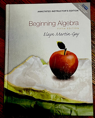 Beginning Algebra*Annotated Instructor's Edition W/sealed Test Prep CD 5th Ed*BN
