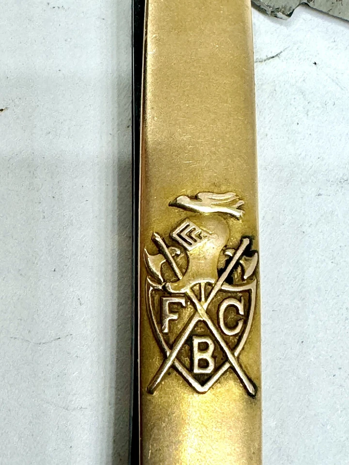 Navaja de bolsillo vintage de 4 hojas James Paul Lucas alias Diamond Jim's oro macizo de 10 quilates Foto 3 de 4