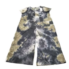 LOGO Lounge by Lori Goldstein Printed French Terry Jumpsuit Petite Large Size