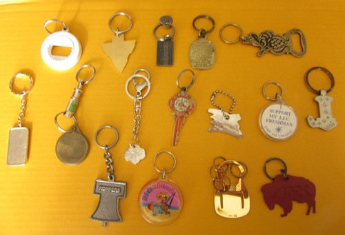 VTG LOT 16 KEY CHAINS/BEV OPENERS - ALPHA DELTA PI, COCA COLA, GIRL SCOUT, ETC. - Picture 2 of 2