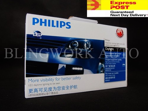 PAIR Philips 4 LED Daylight Daytime Running Lights DRL4 12830WLEDX1