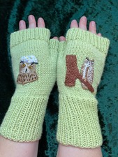 Pulswärmer mit Handstickerei, Mittens, Handb...