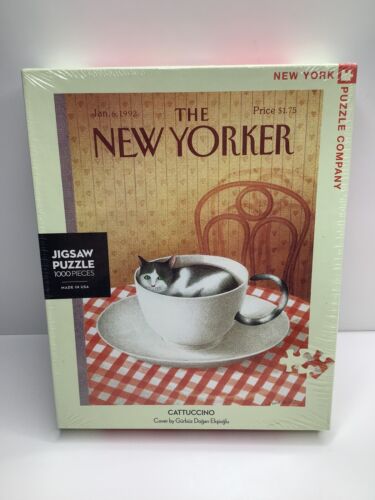 New Cattuccino 1000 Pieces 19" x 27" Puzzle New Yorker Eksioglu NY196 *Read*