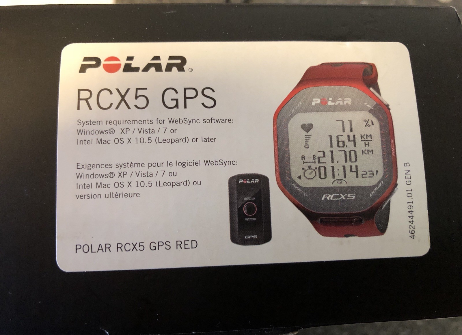polar rcx5 gps sensor