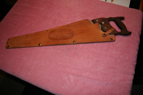 STANLEY 150TH ANNIVERSARY LTD EDITION SKEW BACK PANEL HAND SAW WITH LEATHER CASE