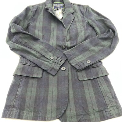 American Eagle Outfitters Green Plaid Coat Size XS NWT - Main Image