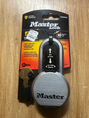 Master Lock Magnum Heavy Duty Solid Steel Padlock with Key, 10,HIGHEST  SECURITY