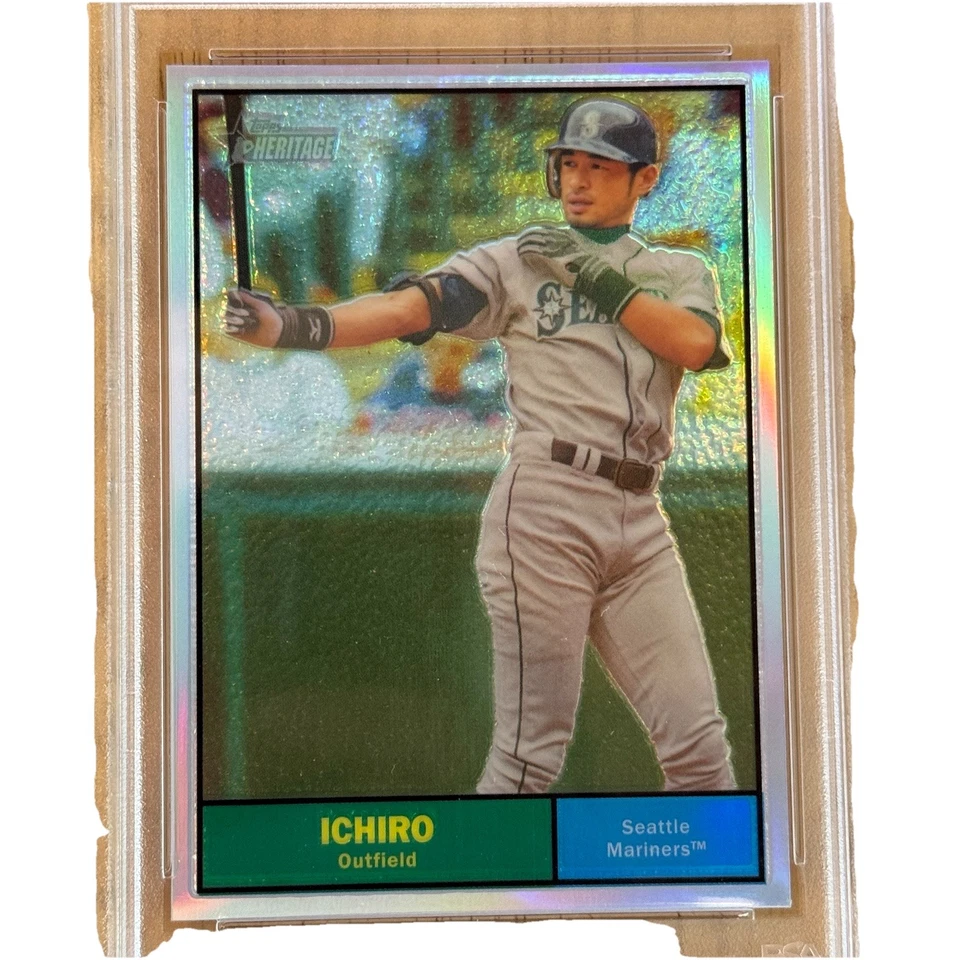 2010 Topps Heritage Ichiro Chrome-Refractor #C68 Ichiro Suzuki No 223 of 561 - Image 3 of 4