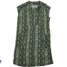 Anthropologie Rachel Snakeskin Printed Shift Dress Tunic Size Small
