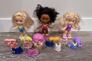 FISHER PRICE Snap 'N Style Dolls with Outfits & Accessories GREAT Hats Shoes