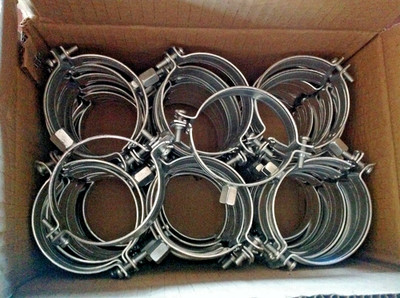 10 x 83 mm Bolivar Snap On Clip Ring Rohrschelle passend für M8 oder M10 Gewinde - Neu