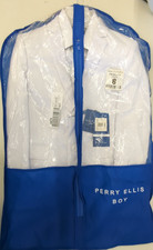Perry Ellis Big Boy's 5-Piece Set Shirt, Tie, Jacket, Vest and Pants - WHT - 8