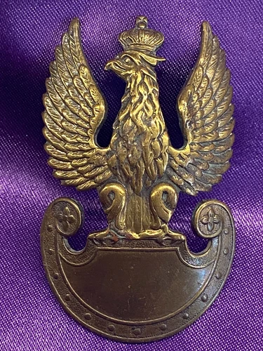 Genuine WW2 Free Polish Army in Exile GM cap Badge w/screw fixing