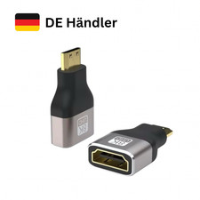 Mini HDMI zu HDMI Adapter 8K UHD vergoldet Ko...