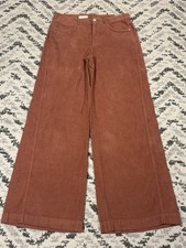 NWT Anthropologie Pilcro The Gwen Wide Leg Corduroy Dusty Rose Pants Size 29 