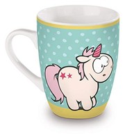 Nici Theodor And Friends Porzellantasse Einhorn-Wal Rainbow Bubble Hello, 8 X 10