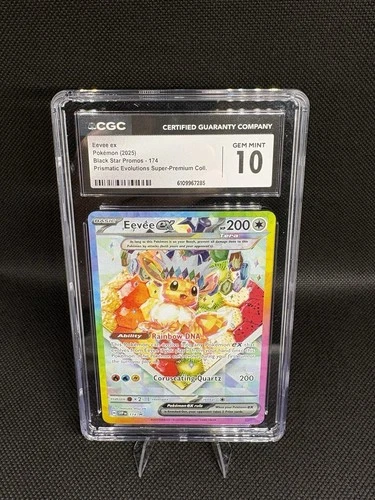 Pokémon Eevee ex Promo Holo CGC 10 174 EX Sv: Scarlet & Violet