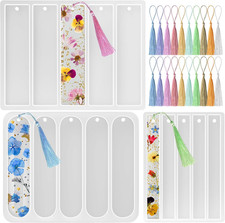 Set of 3 Bookmarks Silicone Mold, Small Medium Rectangle Bookmark Resin Mold ...