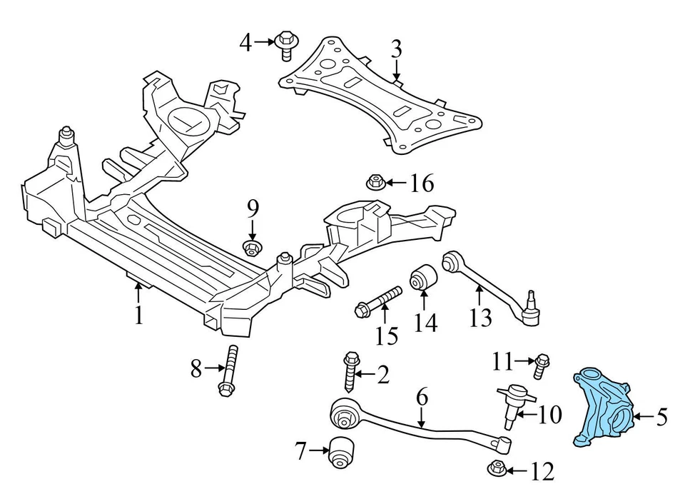 BMW X3 2011-2017 - Nudillo de husillo delantero derecho con cojinete de rueda 6855954 Foto 4 de 4