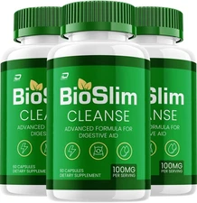 (3 Pack) BioSlim Cleanse Capsules – Bio Slim Digestive Support, Gut Wellness