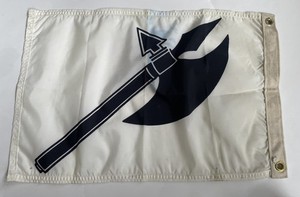 Battle Axe Novelty Boat ATV Flag 11.5in x 17.5in Nylon-Brass Eyelets-Canvas
