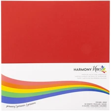 Harmony Hues 65# Cardstock 12"X12" 50/Pkg-Primary