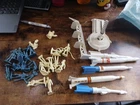 Lot Of VINTAGE Marx Playset Parts. Cape Canaveral.  Figures. Rockets. More....
